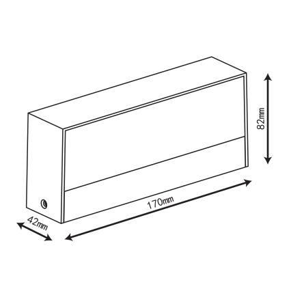 Top Light - LED lauko sieninis šviestuvas IMOLA LED/10W/230V 3000/4000/6000K IP54 17 cm juodas