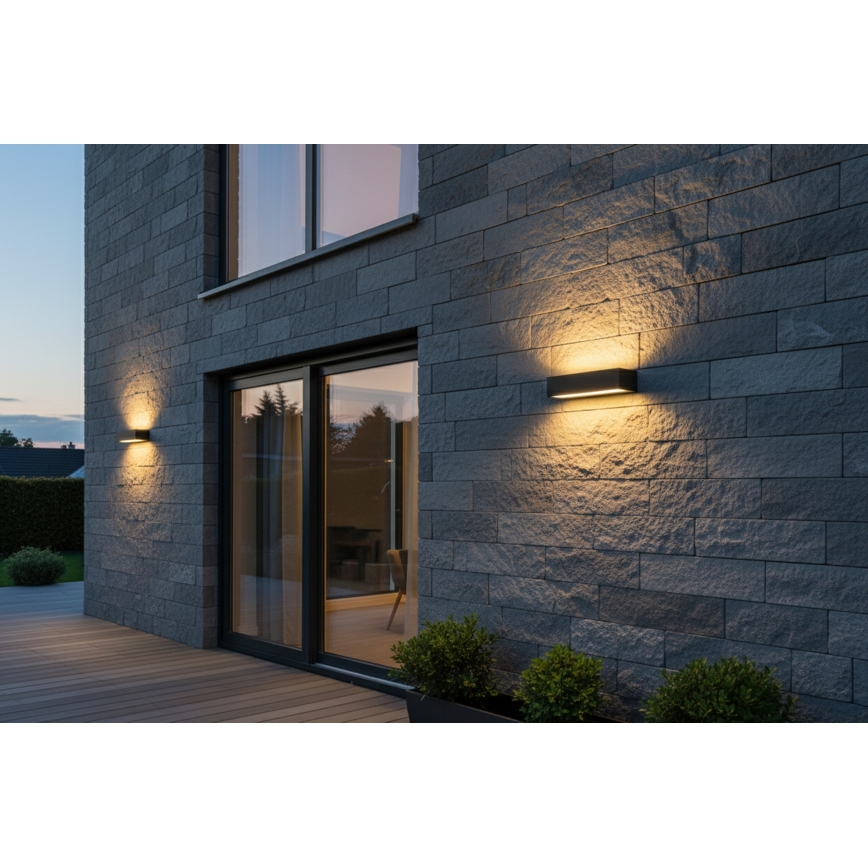 Top Light - IMOLA LED lauko sieninis šviestuvas, 16W, 230V, 3000/4000/6000K, IP54, 30 cm, juodas