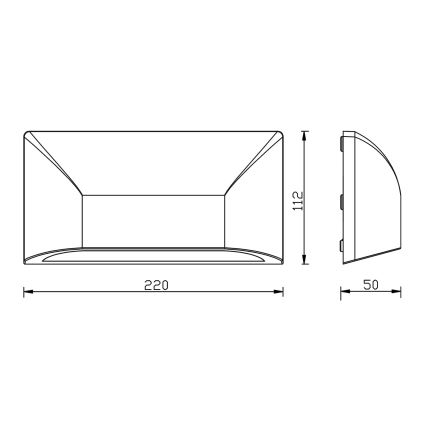 Top Light - LED Lauko sieninis šviestuvas LED/6W/230V IP65