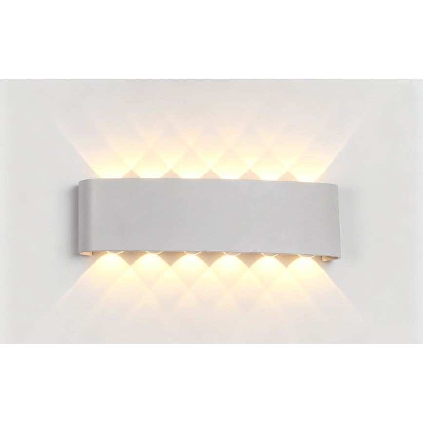 Top Light - LED Lauko sieninis šviestuvas RAY LED/10W/230V 3000/4000/6500K IP54 balta