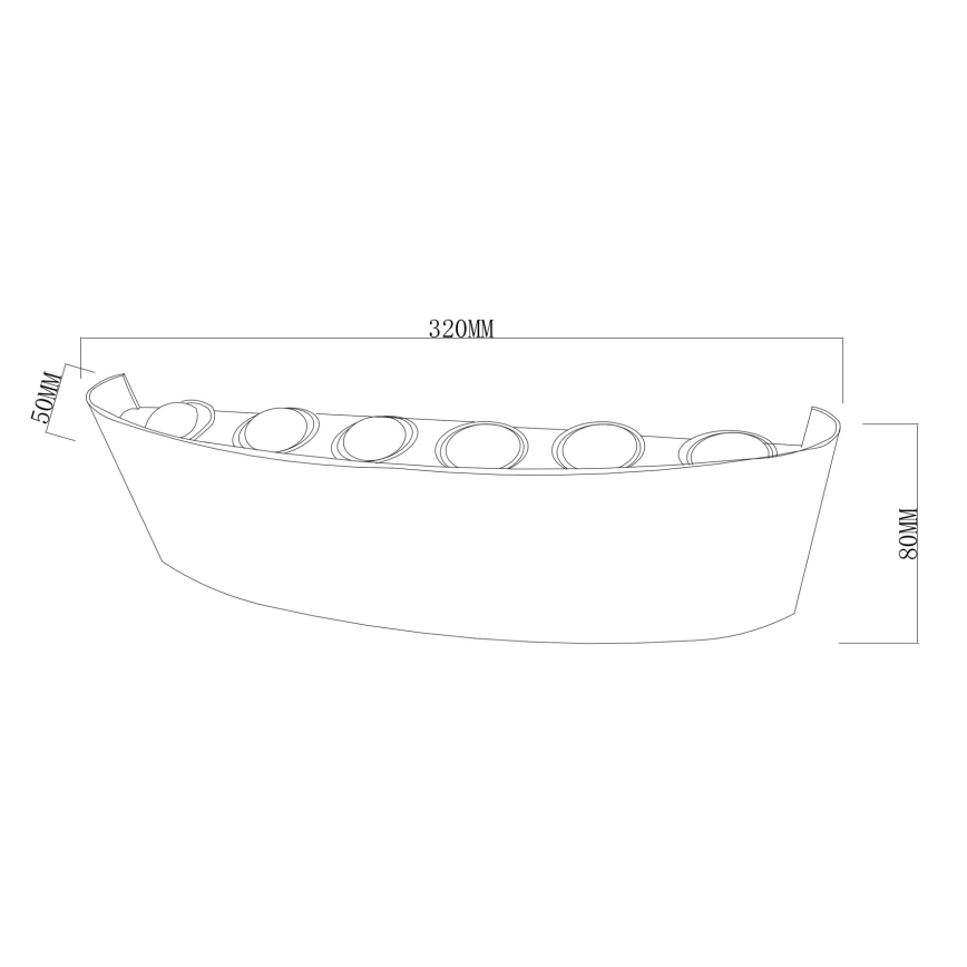 Top Light - LED Lauko sieninis šviestuvas RAY LED/10W/230V 3000/4000/6500K IP54 balta