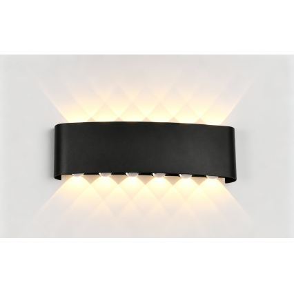 Top Light - LED lauko sieninis šviestuvas RAY LED/10W/230V 3000/4000/6500K IP54 juodas
