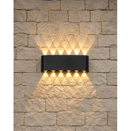 Top Light - LED lauko sieninis šviestuvas RAY LED/10W/230V 3000/4000/6500K IP54 juodas