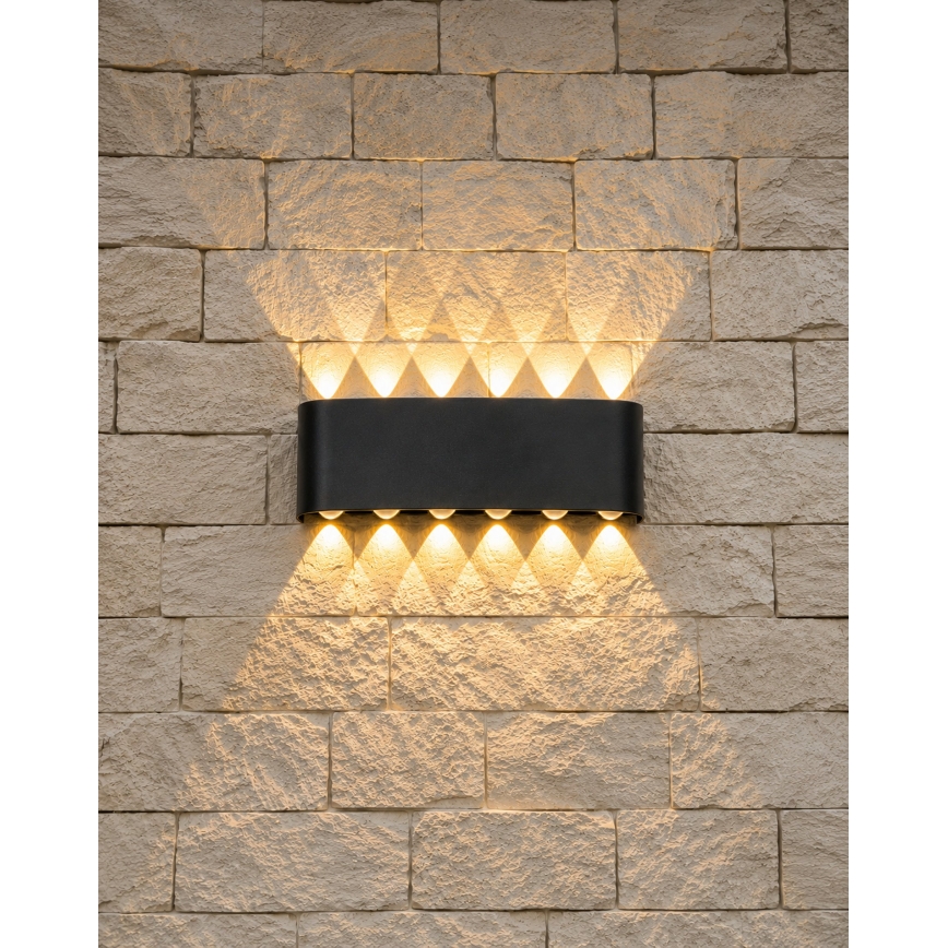 Top Light - LED lauko sieninis šviestuvas RAY LED/10W/230V 3000/4000/6500K IP54 juodas