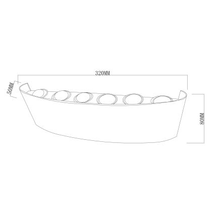 Top Light - LED lauko sieninis šviestuvas RAY LED/10W/230V 3000/4000/6500K IP54 juodas