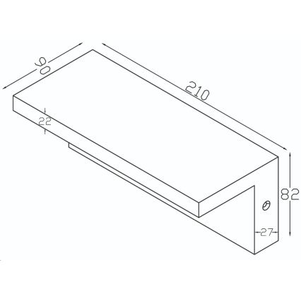 Top Light - LED Lauko sieninis šviestuvas su jutikliu ELON LED/10W/230V 4000K IP54