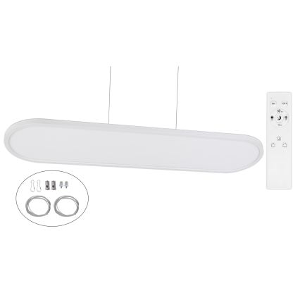 Top Light - Dimeriuojamas lubinis prigludęs arba pakabinamas šviestuvas OVAL LED/36W/230V 3000-6500K balta + nuotolinis valdymas