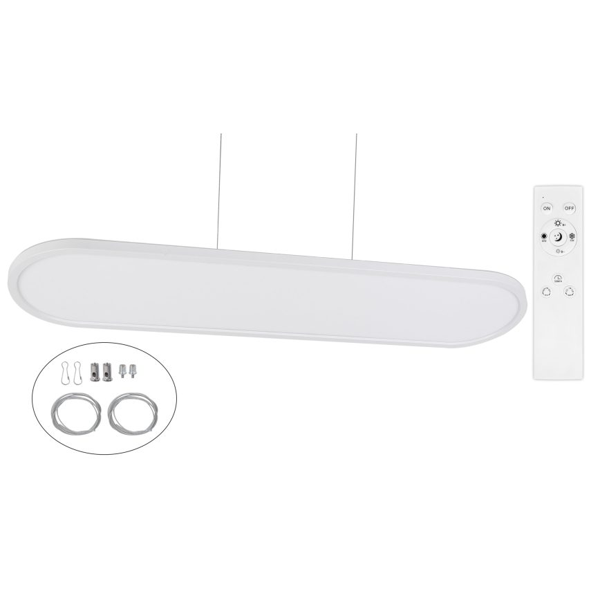 Top Light - Dimeriuojamas lubinis prigludęs arba pakabinamas šviestuvas OVAL LED/36W/230V 3000-6500K balta + nuotolinis valdymas