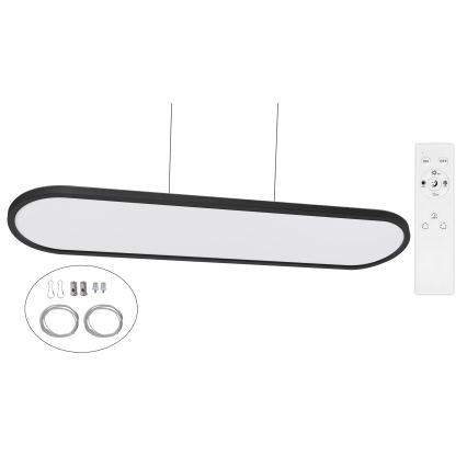 Top Light - Reguliuojamas LED lubinis prigludęs/pakabinamas šviestuvas OVAL LED/36W/230V 3000-6500K juodas + nuotolinis valdymas