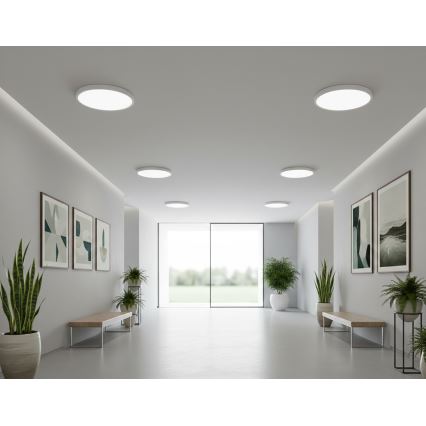 Top Light - LED lubinis šviestuvas su judesio jutikliu REVIT LED 9/12/18 W, 230 V, 3000/4000/6500 K, skersmuo 23 cm, balta