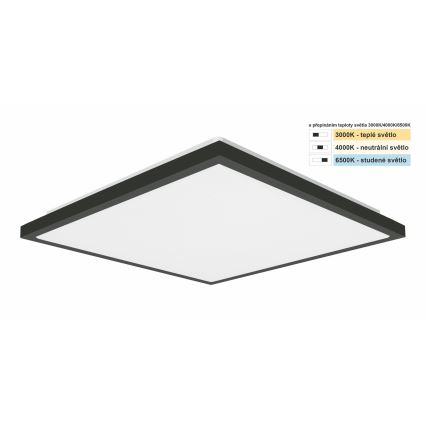 Top Light - LED lubinis vonios šviestuvas ONYX LED/24W/230V IP44 3000/4000/6500K 38x38 cm juoda