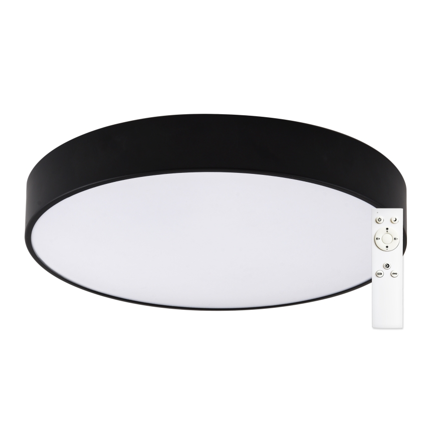 Top Light - LED pritemdomas lubinis vonios šviestuvas PETAL LED/48W/230V IP44 3000-6500K diametras 48 cm juoda + nuotolinio valdymo pultas