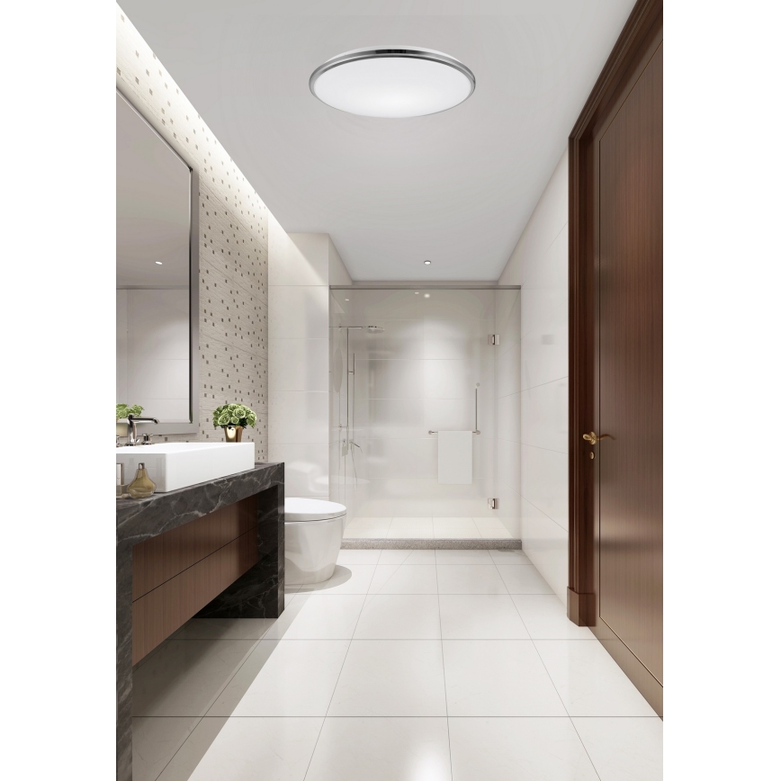 Top Light - LED lubinis vonios šviestuvas SILVER LED/10W/230V IP44 3000/4000/6500K diametras 29 cm blizgus chromas