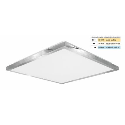 Top Light - LED lubinis vonios šviestuvas SILVER LED/24W/230V IP44 3000/4000/6500K 38x38 cm matinis chromas