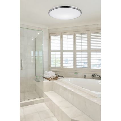 Top Light - LED lubinis vonios šviestuvas SILVER LED/24W/230V IP44 3000/4000/6500K diametras 39 cm blizgus chromas