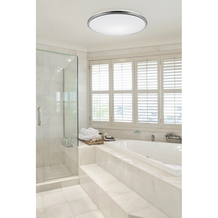 Top Light - LED lubinis vonios šviestuvas SILVER LED/24W/230V IP44 3000/4000/6500K diametras 39 cm blizgus chromas