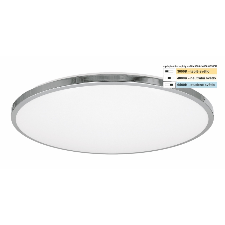 Top Light - LED lubinis vonios šviestuvas SILVER LED/24W/230V IP44 3000/4000/6500K diametras 39 cm blizgus chromas