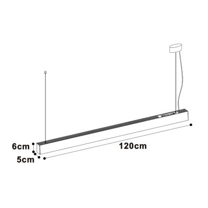 Top Light - LED lubinis prigludęs/pakabinamas šviestuvas HORIZON LED/40W/230V 3000/4000/6500K balta