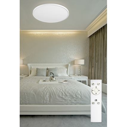 Top Light - LED Pritemdomas lubinis šviestuvas REVIT LED/70W/230V 3000-6500K diametras 75 cm balta + nuotolinio valdymo pultas