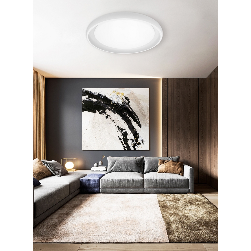 Top Light - LED Pritemdomas lubinis šviestuvas SALERNO LED/60W/230V 3000-6500K diametras 60 cm balta + nuotolinio valdymo pultas