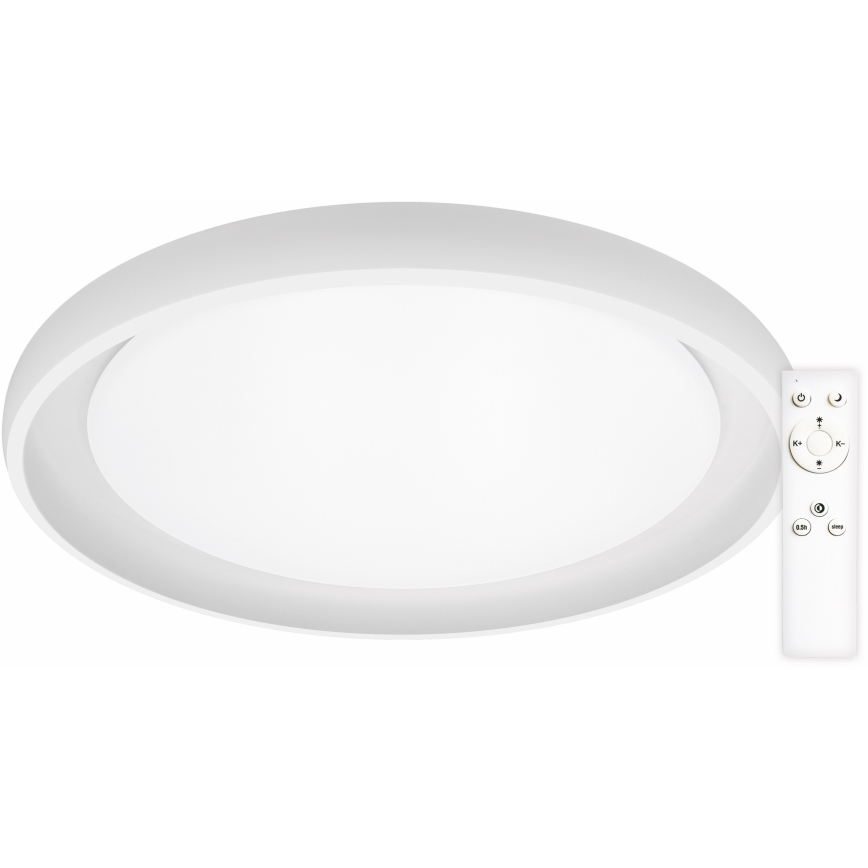Top Light - LED Pritemdomas lubinis šviestuvas SALERNO LED/60W/230V 3000-6500K diametras 60 cm balta + nuotolinio valdymo pultas