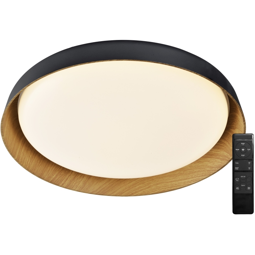 Top Light - LED Pritemdomas lubinis šviestuvas SATELLITE LED/36W/230V 3000-6500K diametras 43 cm juoda/ruda + nuotolinio valdymo pultas