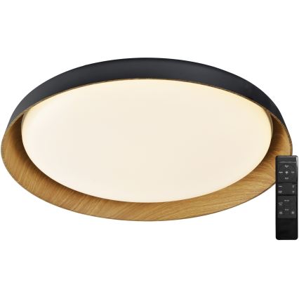 Top Light - LED Pritemdomas lubinis šviestuvas SATELLITE LED/48W/230V 3000-6500K diametras 53 cm juoda/ruda + nuotolinio valdymo pultas