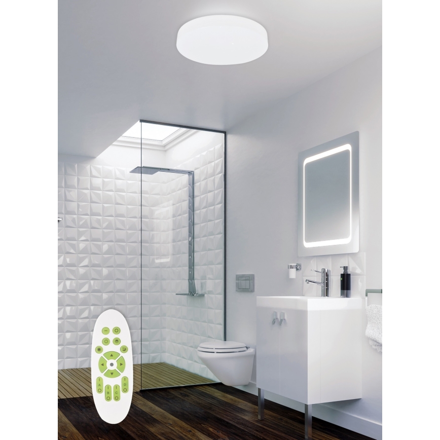 Top Light - LED pritemdomas lubinis vonios šviestuvas TWISTER LED/51W/230V IP44 + nuotolinio valdymo pultas