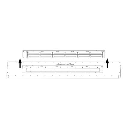 Top Light - LED Reguliuojama ant pagrindo montuojama panelė REVIT LED/70W/230V 3000-6500K 120x30 cm juoda + nuotolinio valdymo pultas