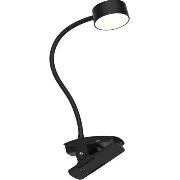 Top Light - LED reguliuojama stalinė lempa su segtuku BELLA LED/4,8W/5V 3000-6500K juoda