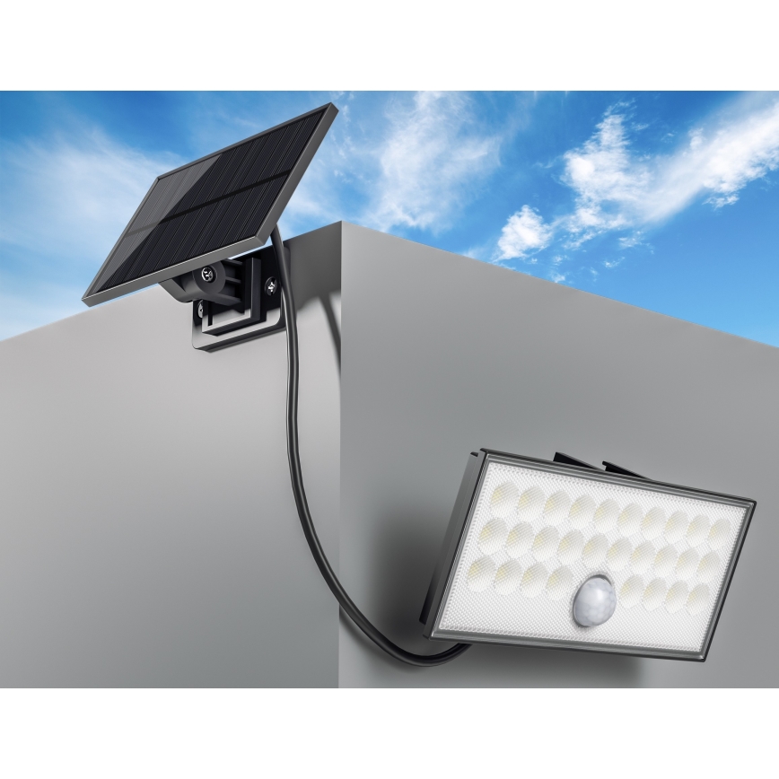 Top Light - LED Saulės sieninis prožektorius su jutikliu HELEON VARIO LED/8W/3,7V IP65 4000K 2200 mAh + nuotolinio valdymo pultas