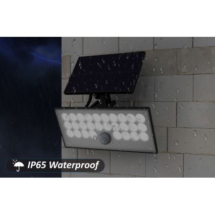 Top Light - LED Saulės sieninis prožektorius su jutikliu HELEON VARIO LED/8W/3,7V IP65 4000K 2200 mAh + nuotolinio valdymo pultas