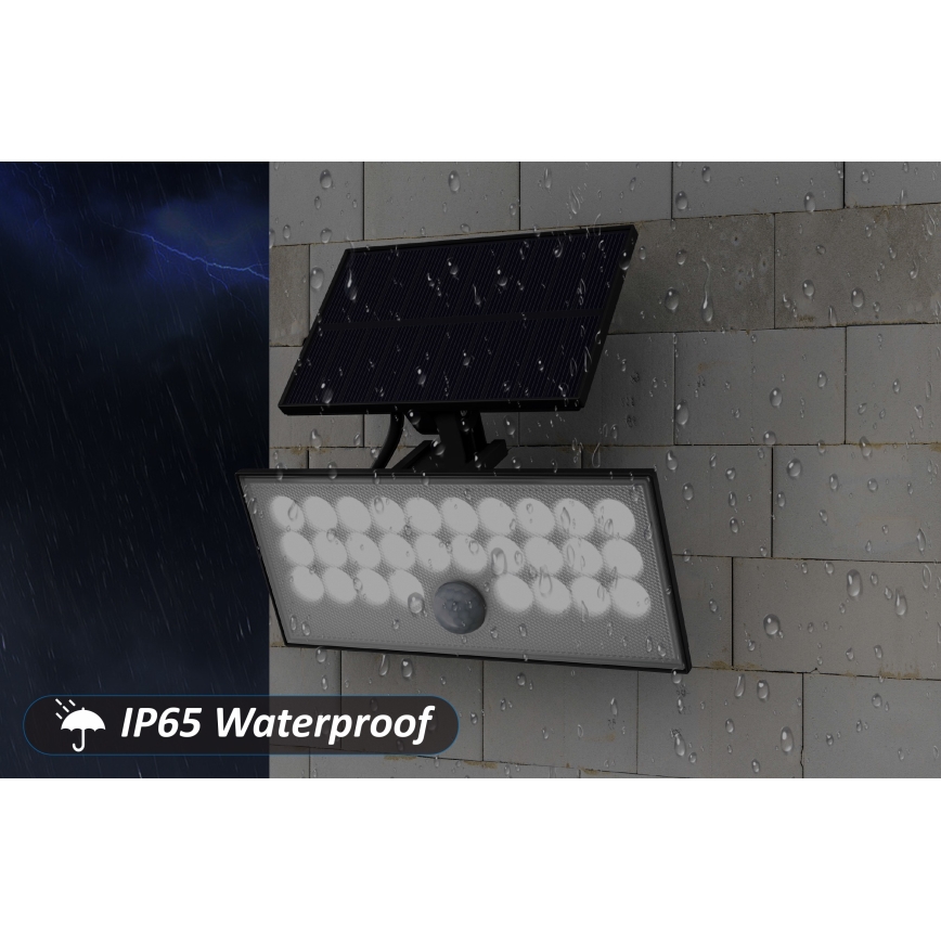 Top Light - LED Saulės sieninis prožektorius su jutikliu HELEON VARIO LED/8W/3,7V IP65 4000K 2200 mAh + nuotolinio valdymo pultas