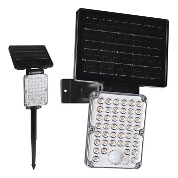 Top Light - LED Saulės šviestuvas su jutikliu 3 viename ZENITH LED/10W/3,7V 3000/4000/6500K IP54 2400 mAh