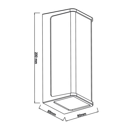 Top Light - LED sieninis lauko šviestuvas BLOCK LED/10W/230V IP65 4000K