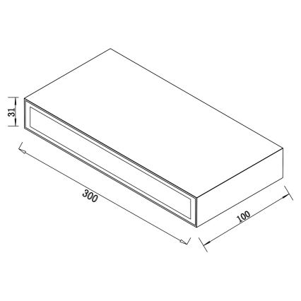 Top Light - LED sieninis lauko šviestuvas OBLIGO LED/12W/230V IP65 balta