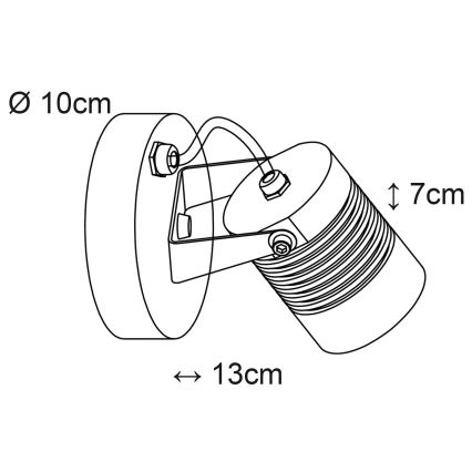 Top Light - LED sieninis lauko šviestuvas IBIZA LED/5W/230V IP54