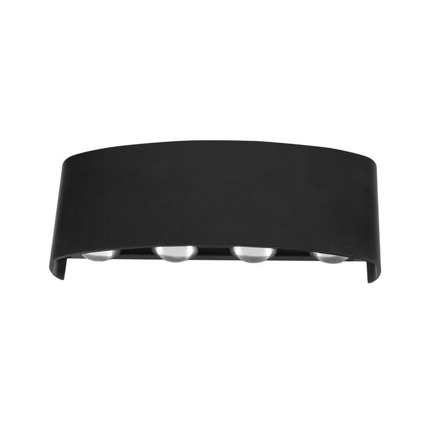 Top Light - LED sieninis lauko šviestuvas RAY LED/8W/230V IP44 4000K juoda