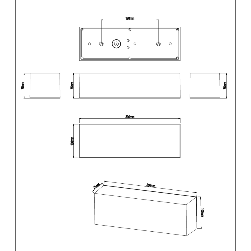 Top Light - LED Sieninis vonios šviestuvas BOXTER LED/12W/230V IP65 4000K