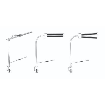 Top Light - LED Reguliuojamo ryškumo stalinė lempa su segtuku LYRA LED/18W/230V 3000-6500K balta