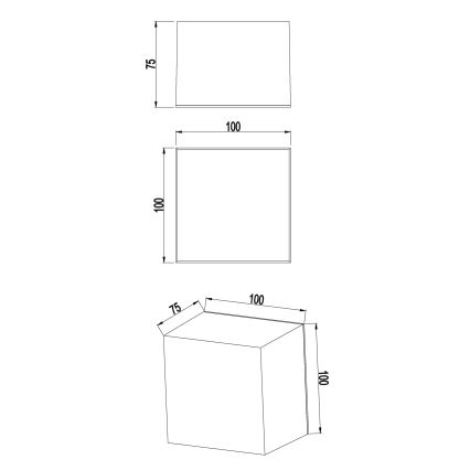 Top Light - LED Voninė sieninė lemputė BOXTER LED/5W/230V 4000K IP65