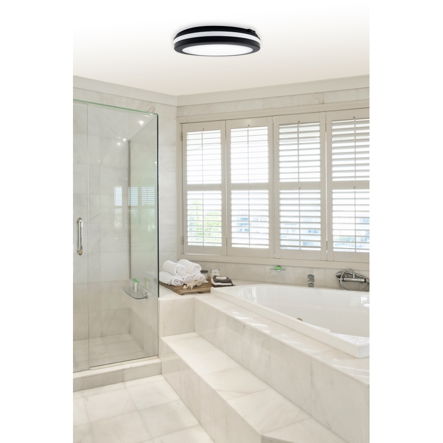Top Light - LED vonios kambario lubinis šviestuvas COMET LED/40W/230V 3000/4000/6500K IP54, juodas, Ø 40 cm