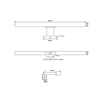 Top Light - LED vonios veidrodžio apšvietimas OREGON LED/7W/230V 40 cm IP44
