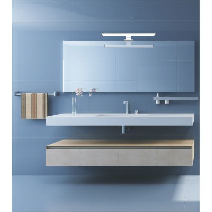 Top Light - LED vonios veidrodžio apšvietimas TEXAS MAX LED/12W/230V 3000/4000/6500K IP44 78 cm matinio chromo