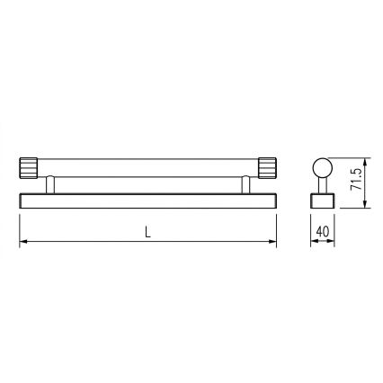 Top Light - LED vonios veidrodžio apšvietimas TURIA LED/12W/230V 3000/4000/6500K IP44 60 cm blizgus chromas