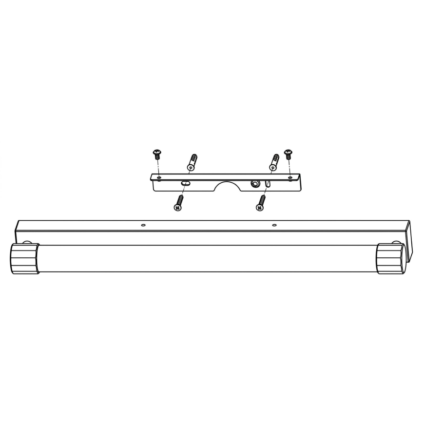 Top Light - LED vonios veidrodžio apšvietimas TURIA LED/8W/230V 3000/4000/6500K IP44 40 cm juoda