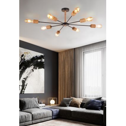 Top Light Star 8 - Sietynas ant stulpo STAR 8xE27/40W/230V