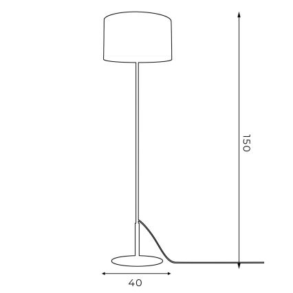 Toršeras ARDEN 1xE27/60W/230V baltas