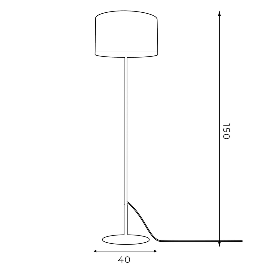 Toršeras ARDEN 1xE27/60W/230V baltas
