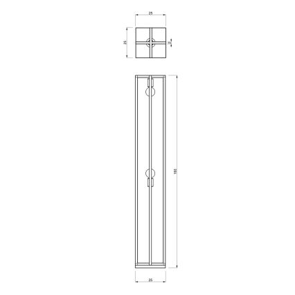 Toršeras ARNOLD 2xE27/60W/230V juodas